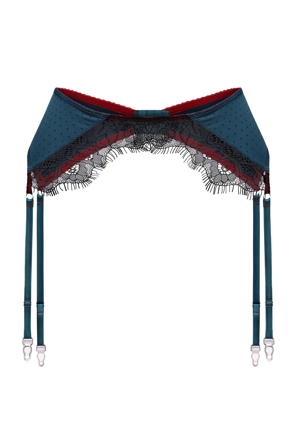 'LIMOGES' чорно-смарагдовий пояс для панчох