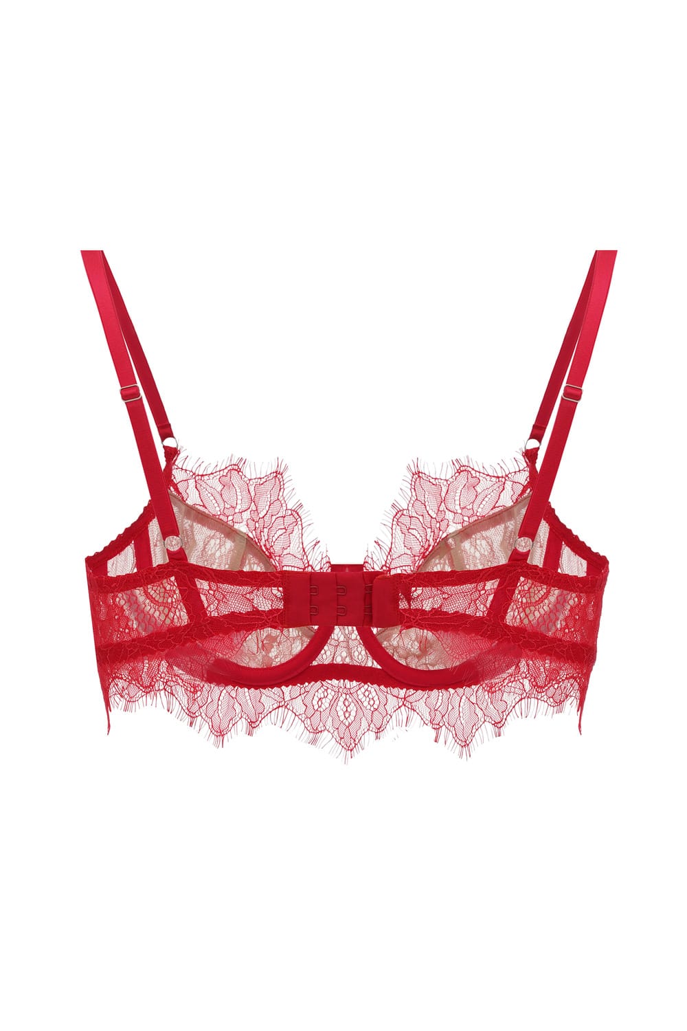 'LUGANO' мереживний червоний бра