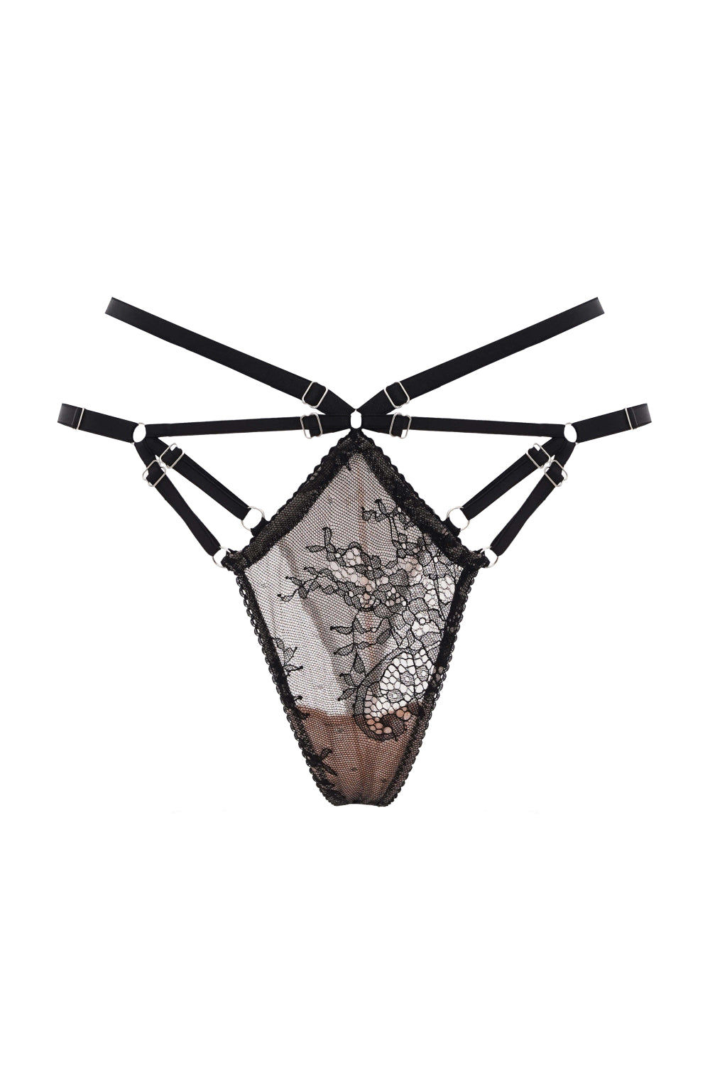 'CHICAGO' black thong panties