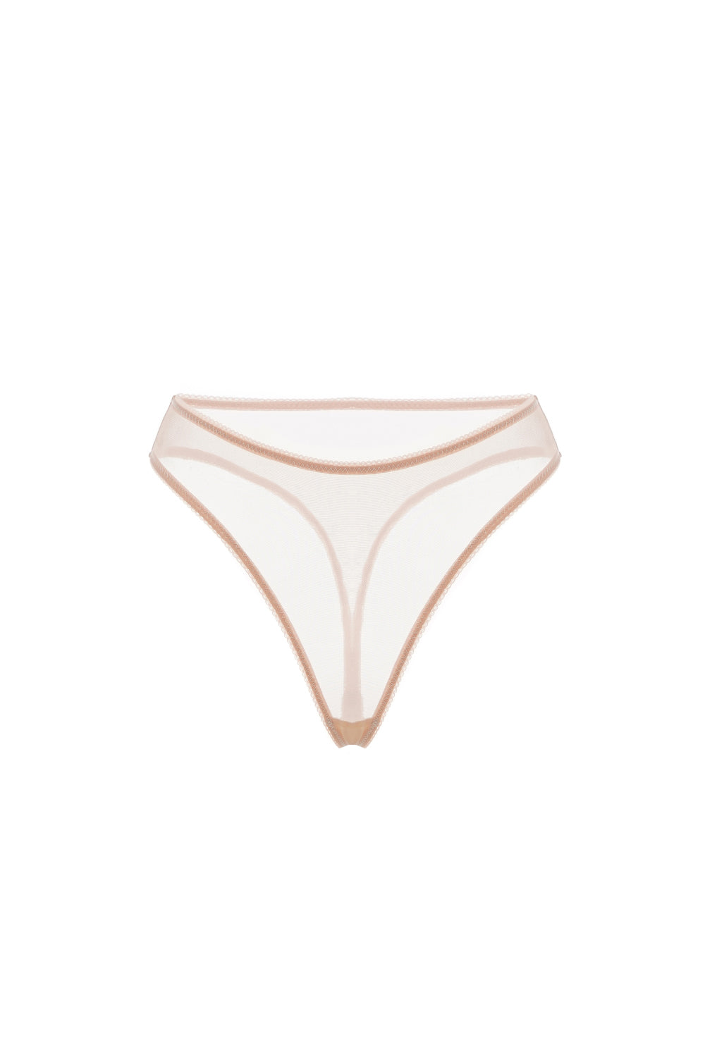 'MIAMI' бежеві трусики стрінги із сіточки — DSM Lingerie