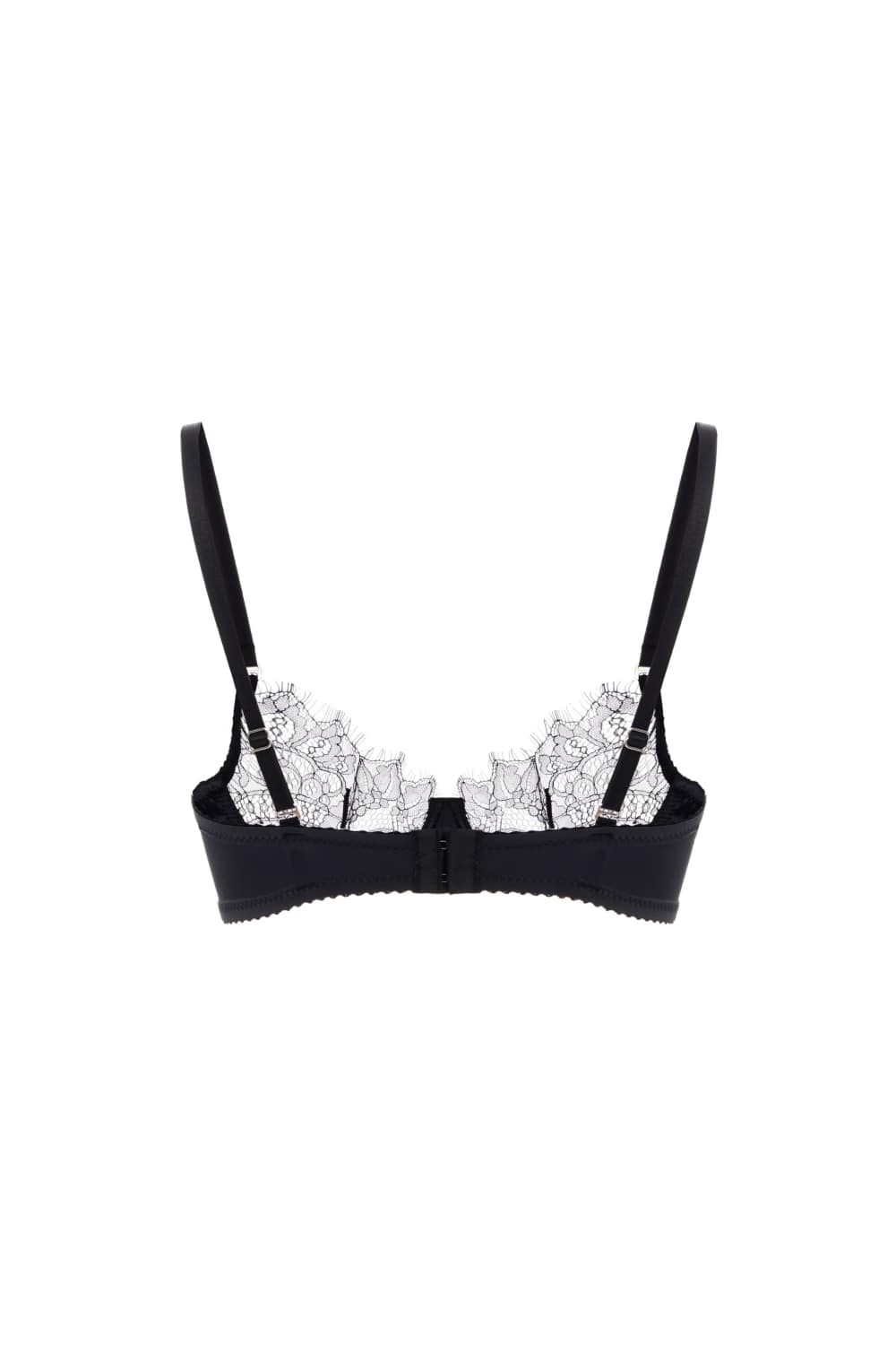 Чорний бра (ліф) "LIMOGES" із стрейч шовку з додаванням мережива — DSM Lingerie