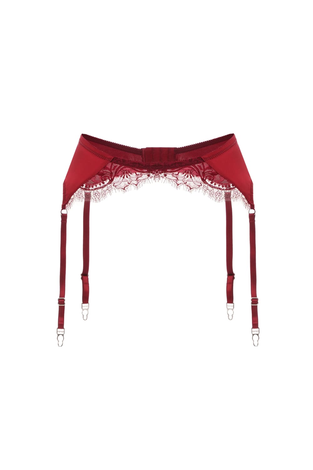 Бордовий пояс для панчох 'LIMOGES' у Києві — білизна DSM Lingerie