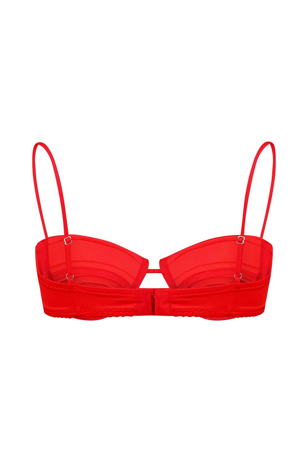 'CANNES' red lightly padded bra