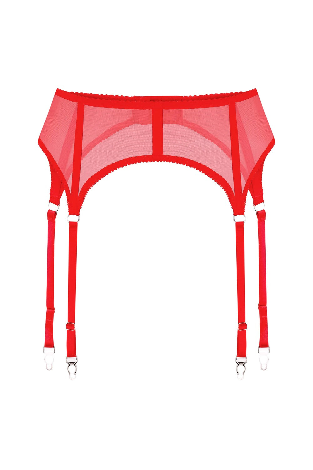 'GENEVA' red garter belt