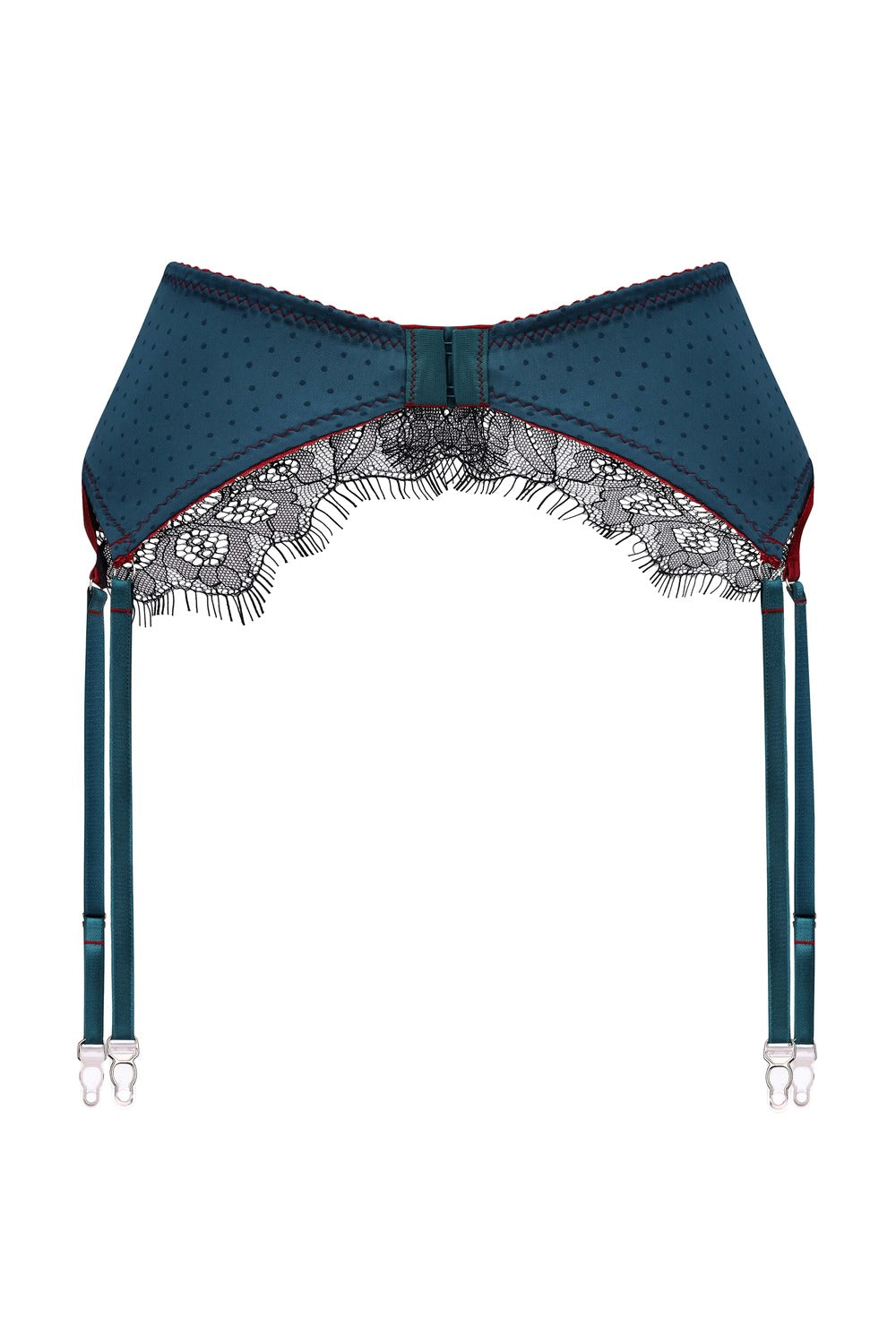 'LIMOGES' чорно-смарагдовий пояс для панчох