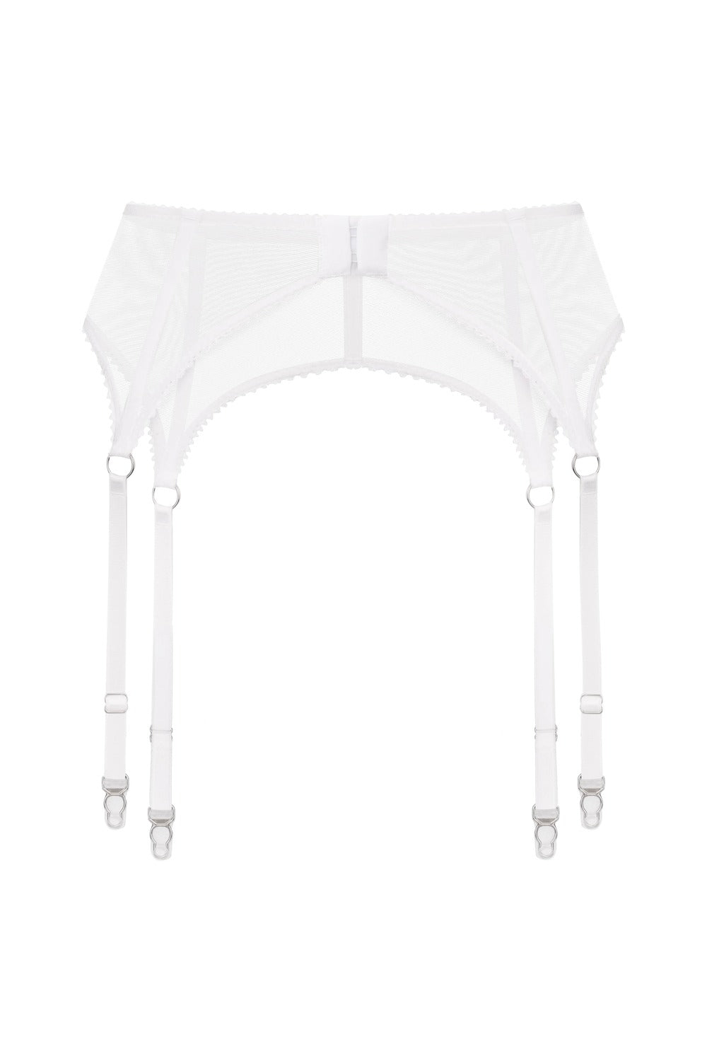 'GENEVA' white garter belt