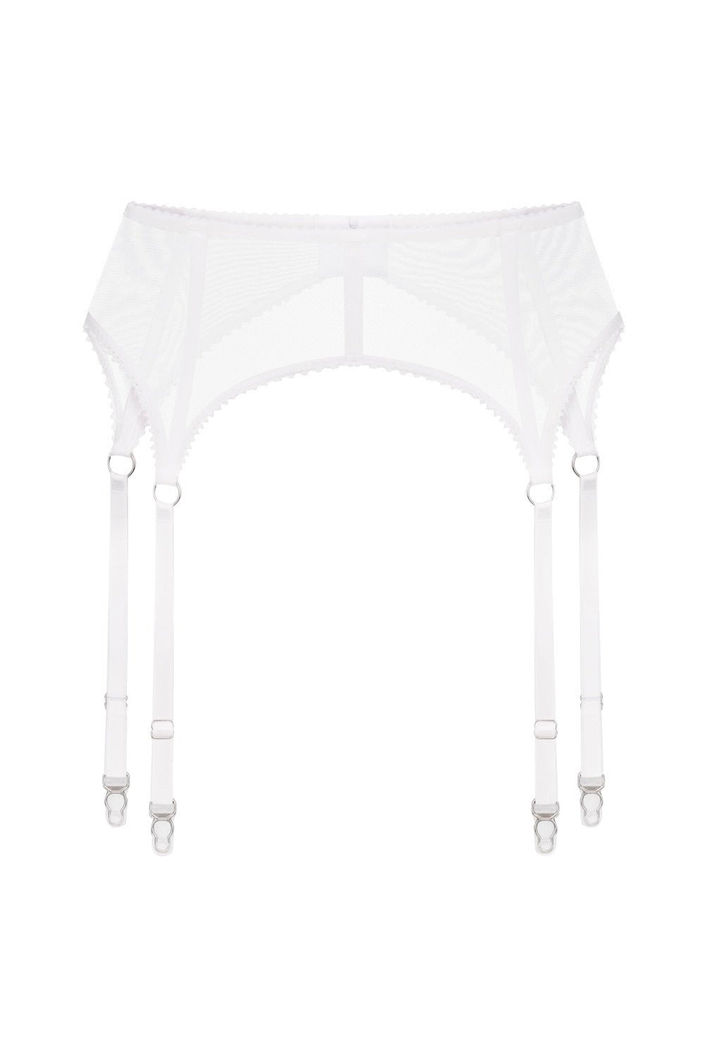 'GENEVA' white garter belt