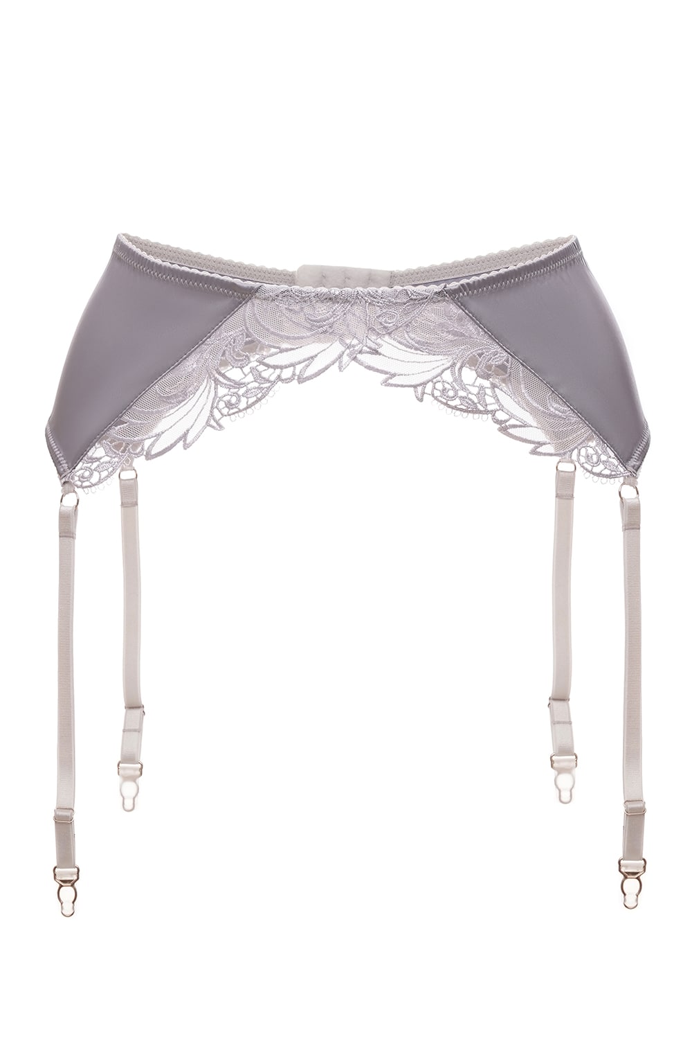 'LVIV' silver garter belt